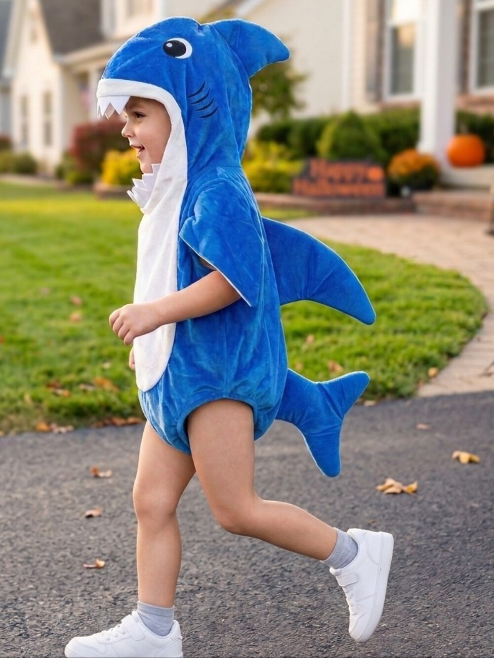 Baby Shark Blue Daddy Shark Toddler Plush Costume Romper Size 110 4T / 5T